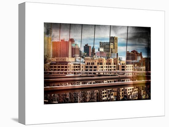 Instants of NY Series - View of Brooklyn Bridge of the Watchtower Building-Philippe Hugonnard-Stretched Canvas