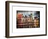 Instants of NY Series - View of Brooklyn Bridge of the Watchtower Building-Philippe Hugonnard-Framed Art Print