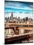 Instants of NY Series - View of Brooklyn Bridge with the Empire State Buildings-Philippe Hugonnard-Mounted Photographic Print