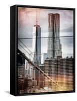 Instants of NY Series - View of Brooklyn Bridge with the One World Trade Center-Philippe Hugonnard-Framed Stretched Canvas