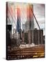 Instants of NY Series - View of Brooklyn Bridge with the One World Trade Center-Philippe Hugonnard-Stretched Canvas