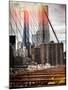 Instants of NY Series - View of Brooklyn Bridge with the One World Trade Center-Philippe Hugonnard-Mounted Photographic Print