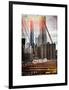 Instants of NY Series - View of Brooklyn Bridge with the One World Trade Center-Philippe Hugonnard-Framed Art Print