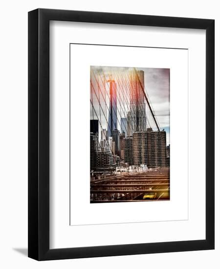 Instants of NY Series - View of Brooklyn Bridge with the One World Trade Center-Philippe Hugonnard-Framed Art Print