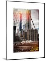 Instants of NY Series - View of Brooklyn Bridge with the One World Trade Center-Philippe Hugonnard-Mounted Art Print