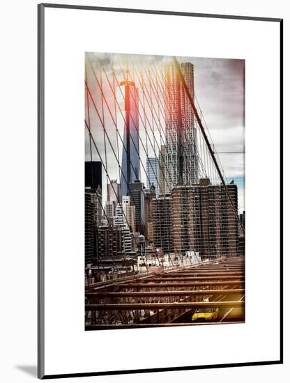 Instants of NY Series - View of Brooklyn Bridge with the One World Trade Center-Philippe Hugonnard-Mounted Art Print