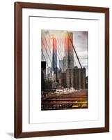 Instants of NY Series - View of Brooklyn Bridge with the One World Trade Center-Philippe Hugonnard-Framed Art Print