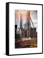 Instants of NY Series - View of Brooklyn Bridge with the One World Trade Center-Philippe Hugonnard-Framed Stretched Canvas