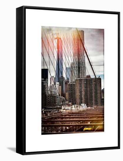 Instants of NY Series - View of Brooklyn Bridge with the One World Trade Center-Philippe Hugonnard-Framed Stretched Canvas