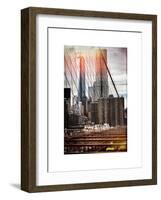 Instants of NY Series - View of Brooklyn Bridge with the One World Trade Center-Philippe Hugonnard-Framed Art Print