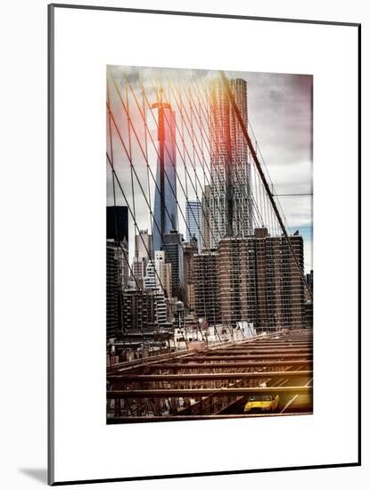 Instants of NY Series - View of Brooklyn Bridge with the One World Trade Center-Philippe Hugonnard-Mounted Art Print