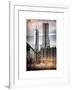 Instants of NY Series - View of Brooklyn Bridge with the One World Trade Center-Philippe Hugonnard-Framed Art Print