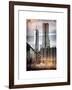 Instants of NY Series - View of Brooklyn Bridge with the One World Trade Center-Philippe Hugonnard-Framed Art Print