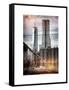 Instants of NY Series - View of Brooklyn Bridge with the One World Trade Center-Philippe Hugonnard-Framed Stretched Canvas