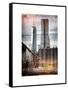 Instants of NY Series - View of Brooklyn Bridge with the One World Trade Center-Philippe Hugonnard-Framed Stretched Canvas