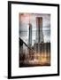 Instants of NY Series - View of Brooklyn Bridge with the One World Trade Center-Philippe Hugonnard-Framed Art Print