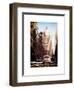 Instants of NY Series - View of Buildings in Manhattan in the Snow with NYPD Car-Philippe Hugonnard-Framed Art Print