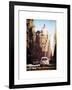 Instants of NY Series - View of Buildings in Manhattan in the Snow with NYPD Car-Philippe Hugonnard-Framed Art Print