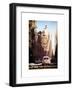 Instants of NY Series - View of Buildings in Manhattan in the Snow with NYPD Car-Philippe Hugonnard-Framed Art Print