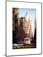 Instants of NY Series - View of Buildings in Manhattan in the Snow with NYPD Car-Philippe Hugonnard-Mounted Art Print