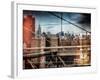 Instants of NY Series - View of Downtown Manhattan from the Brooklyn Bridge-Philippe Hugonnard-Framed Photographic Print