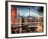 Instants of NY Series - View of Downtown Manhattan from the Brooklyn Bridge-Philippe Hugonnard-Framed Photographic Print