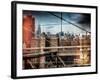 Instants of NY Series - View of Downtown Manhattan from the Brooklyn Bridge-Philippe Hugonnard-Framed Photographic Print