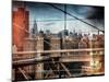 Instants of NY Series - View of Downtown Manhattan from the Brooklyn Bridge-Philippe Hugonnard-Mounted Photographic Print