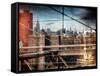 Instants of NY Series - View of Downtown Manhattan from the Brooklyn Bridge-Philippe Hugonnard-Framed Stretched Canvas