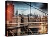 Instants of NY Series - View of Downtown Manhattan from the Brooklyn Bridge-Philippe Hugonnard-Stretched Canvas