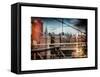 Instants of NY Series - View of Downtown Manhattan from the Brooklyn Bridge-Philippe Hugonnard-Framed Stretched Canvas