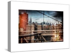 Instants of NY Series - View of Downtown Manhattan from the Brooklyn Bridge-Philippe Hugonnard-Stretched Canvas