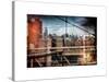 Instants of NY Series - View of Downtown Manhattan from the Brooklyn Bridge-Philippe Hugonnard-Stretched Canvas