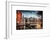 Instants of NY Series - View of Downtown Manhattan from the Brooklyn Bridge-Philippe Hugonnard-Framed Art Print