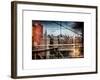 Instants of NY Series - View of Downtown Manhattan from the Brooklyn Bridge-Philippe Hugonnard-Framed Art Print