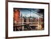 Instants of NY Series - View of Downtown Manhattan from the Brooklyn Bridge-Philippe Hugonnard-Framed Art Print