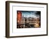 Instants of NY Series - View of Downtown Manhattan from the Brooklyn Bridge-Philippe Hugonnard-Framed Art Print