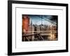 Instants of NY Series - View of Downtown Manhattan from the Brooklyn Bridge-Philippe Hugonnard-Framed Art Print