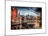Instants of NY Series - View of Downtown Manhattan from the Brooklyn Bridge-Philippe Hugonnard-Mounted Art Print