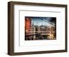 Instants of NY Series - View of Downtown Manhattan from the Brooklyn Bridge-Philippe Hugonnard-Framed Art Print