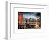 Instants of NY Series - View of Downtown Manhattan from the Brooklyn Bridge-Philippe Hugonnard-Framed Art Print