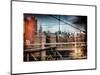 Instants of NY Series - View of Downtown Manhattan from the Brooklyn Bridge-Philippe Hugonnard-Mounted Art Print