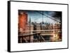 Instants of NY Series - View of Downtown Manhattan from the Brooklyn Bridge-Philippe Hugonnard-Framed Stretched Canvas