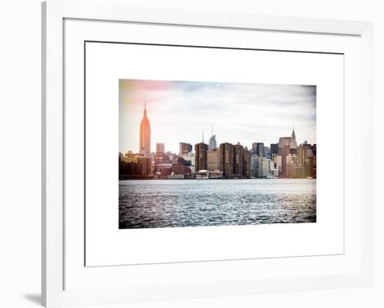 Instants of NY Series - View of Manhattan with the Empire State Building and Chrysler Building-Philippe Hugonnard-Framed Art Print