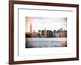 Instants of NY Series - View of Manhattan with the Empire State Building and Chrysler Building-Philippe Hugonnard-Framed Art Print