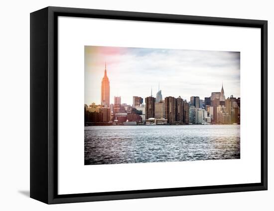 Instants of NY Series - View of Manhattan with the Empire State Building and Chrysler Building-Philippe Hugonnard-Framed Stretched Canvas