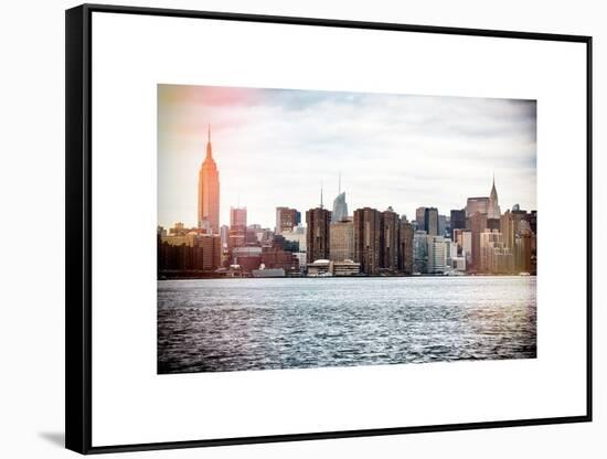 Instants of NY Series - View of Manhattan with the Empire State Building and Chrysler Building-Philippe Hugonnard-Framed Stretched Canvas