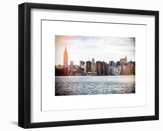Instants of NY Series - View of Manhattan with the Empire State Building and Chrysler Building-Philippe Hugonnard-Framed Art Print