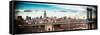 Instants of NY Series - View of Midtown NYC with Manhattan Bridge and Empire State Building-Philippe Hugonnard-Framed Stretched Canvas