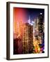 Instants of NY Series - View of Skyscrapers of Times Square and 42nd Street at Night-Philippe Hugonnard-Framed Photographic Print